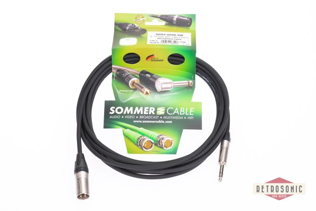 Sommer Microphone Cable Stage 22 Highflex, 2 x 0,22 mm² | XLR-M / jack, NEUTRIK, 5m, black